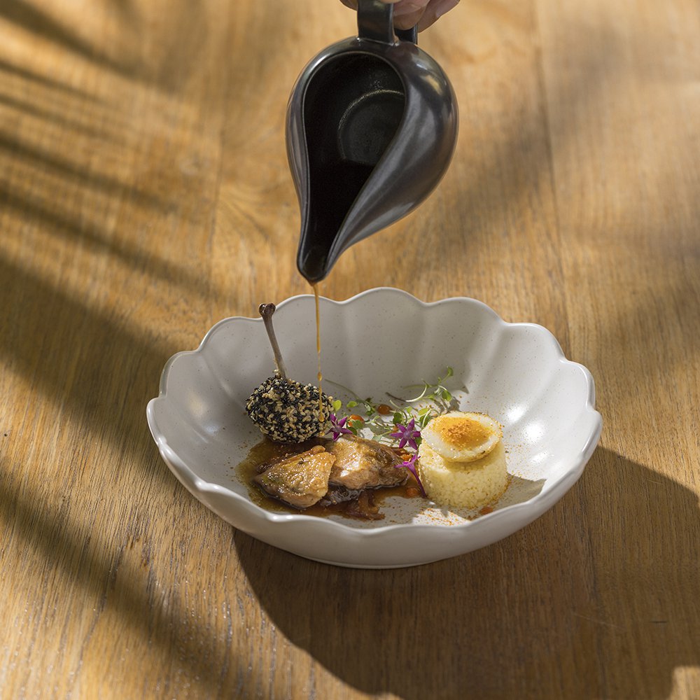 Quail cooked three ways