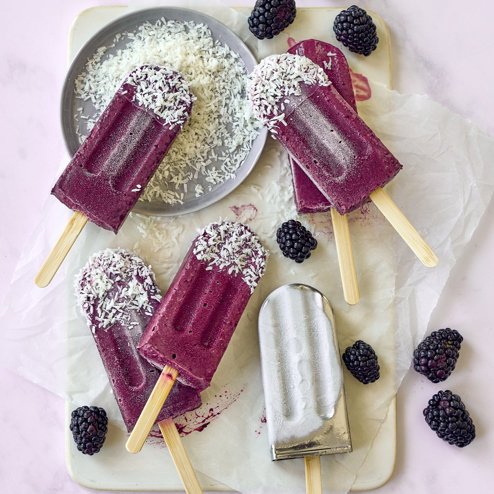 Açaí and chia ice pops