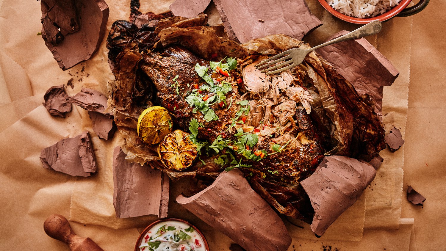 Bedouin clay-baked lamb shoulder