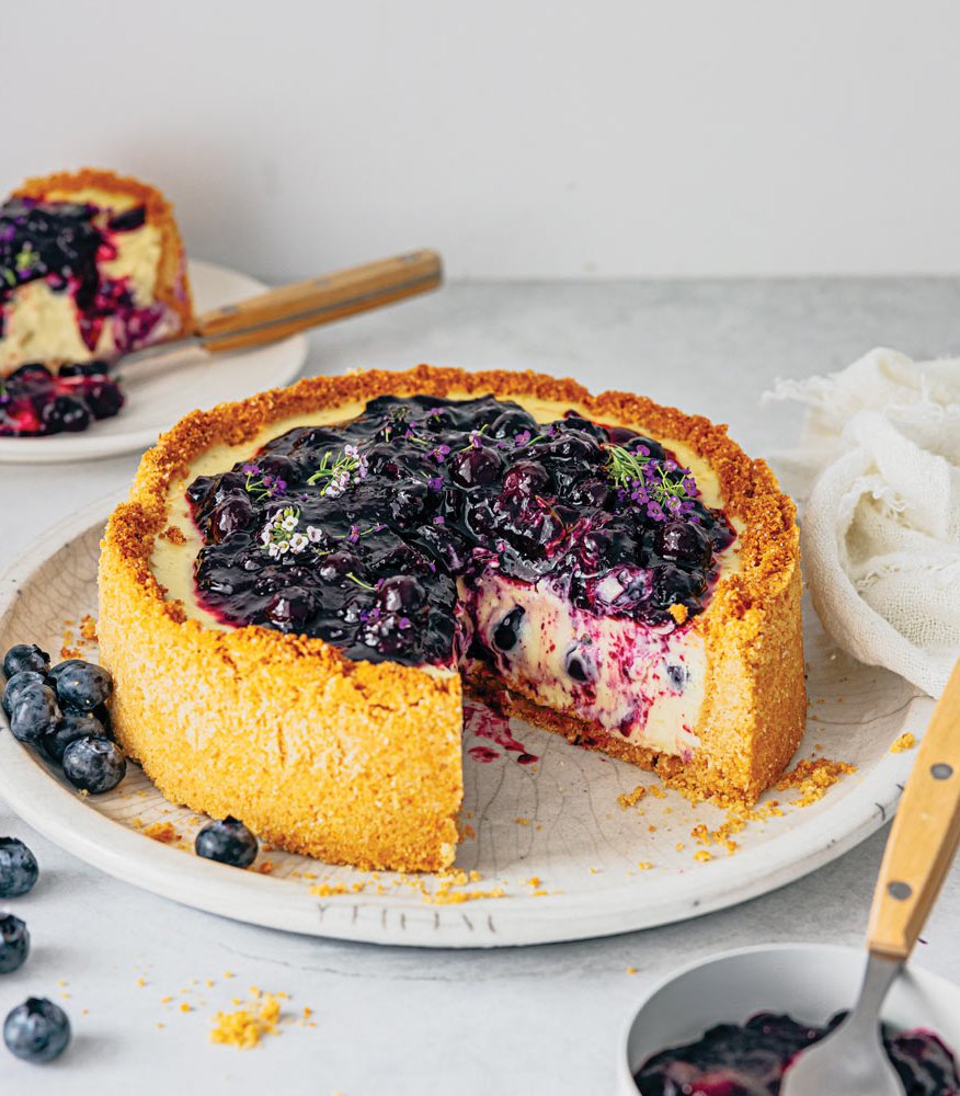 Blueberry New York cheesecake