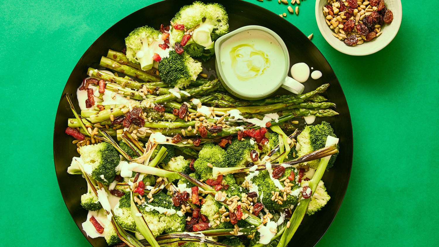 Broccoli and asparagus braai salad with creamy dressing