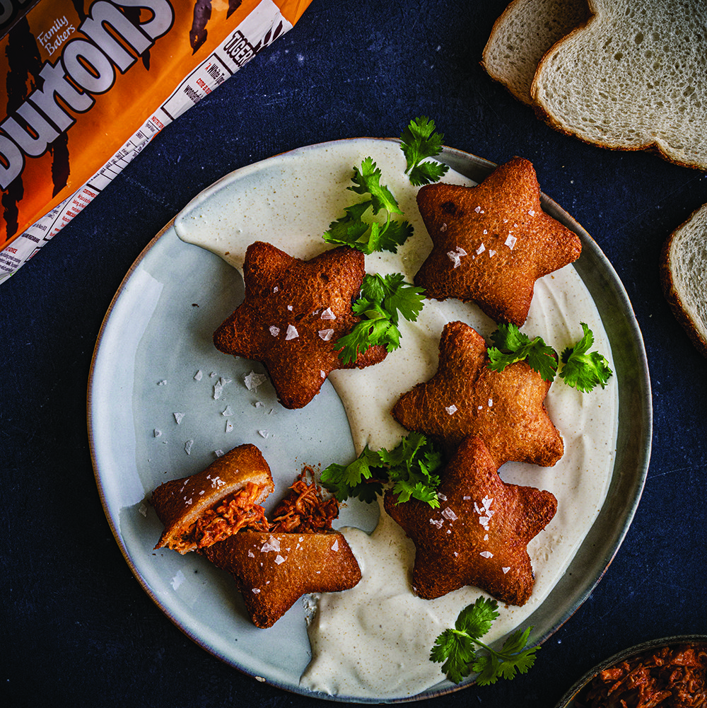 Butter chicken curry bread pockets