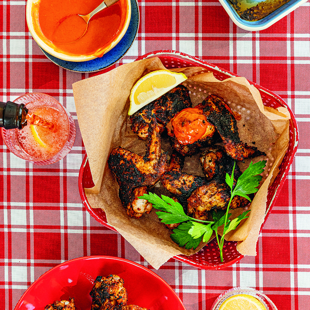 Cajun-blackened chicken wings