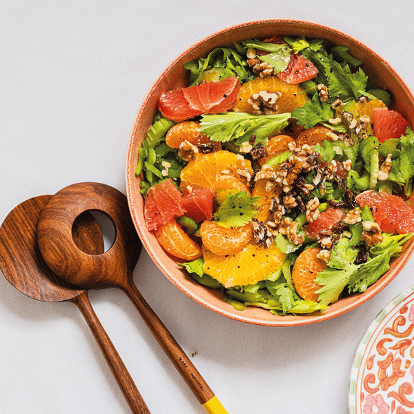 Celery and citrus salad with date-walnut sprinkle