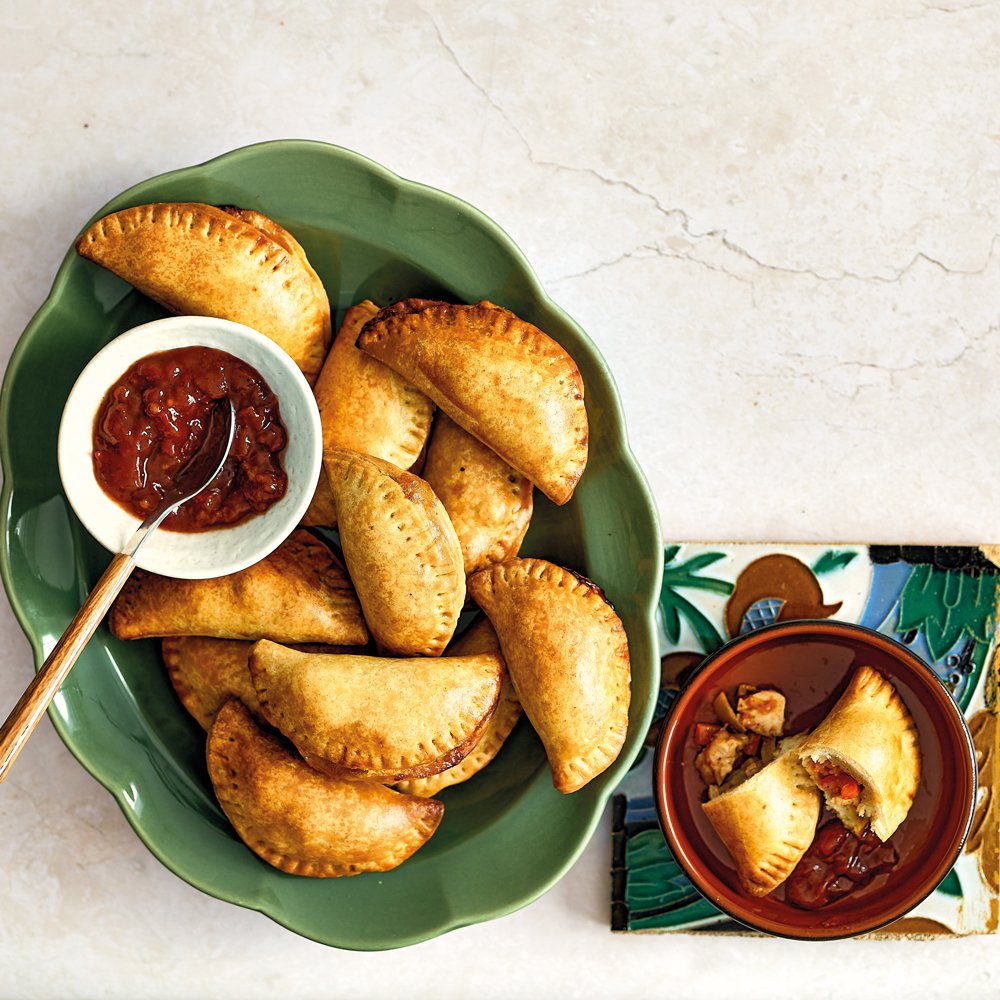 Chicken, leek and manchego empanadas