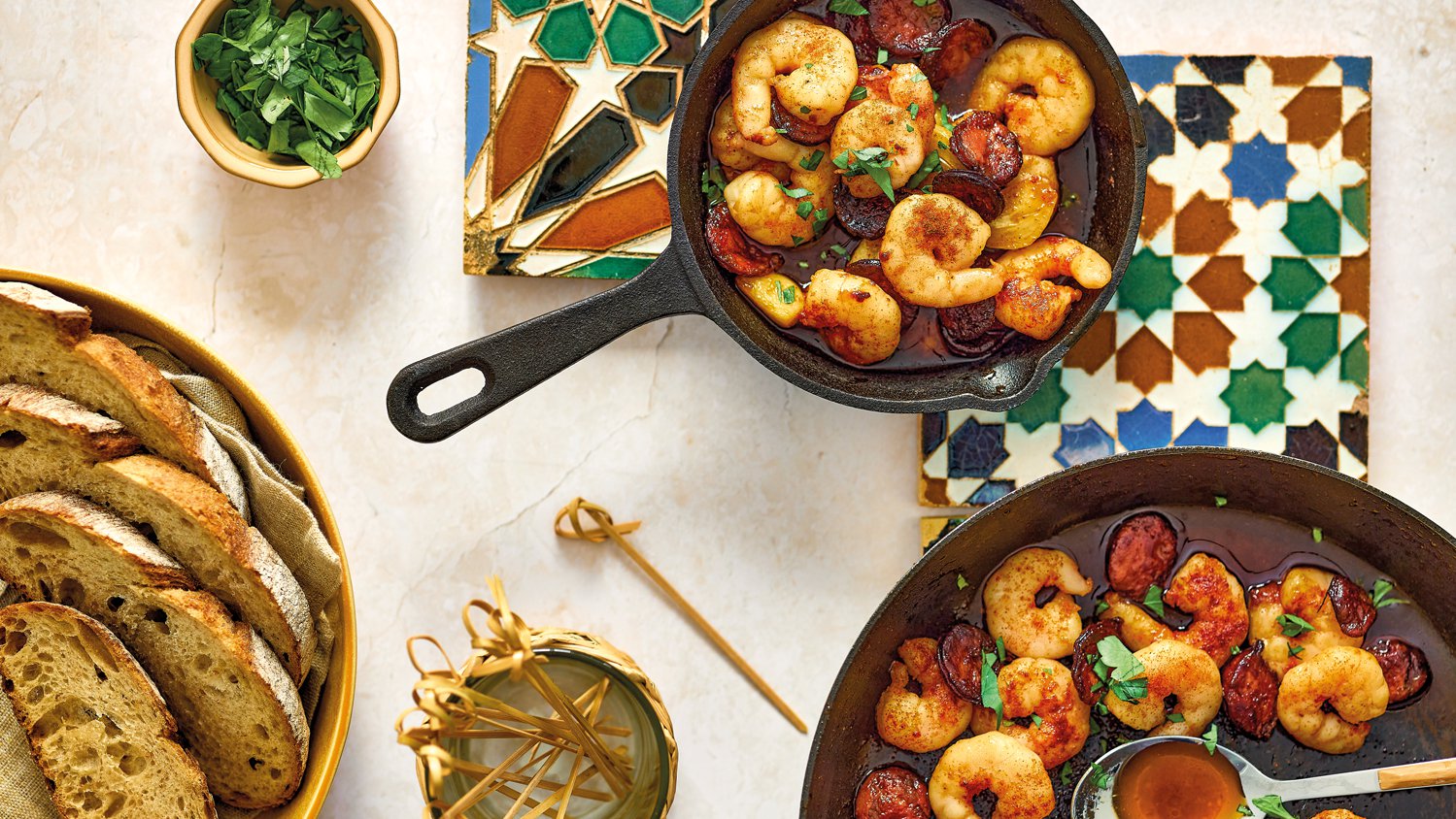 Chorizo gambas al ajillo