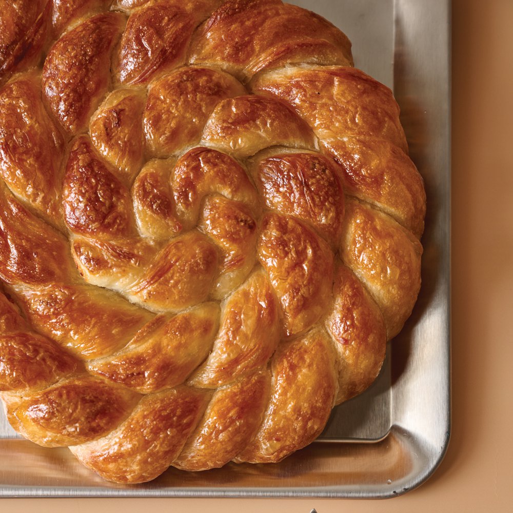 Flaky golden phyllo pie