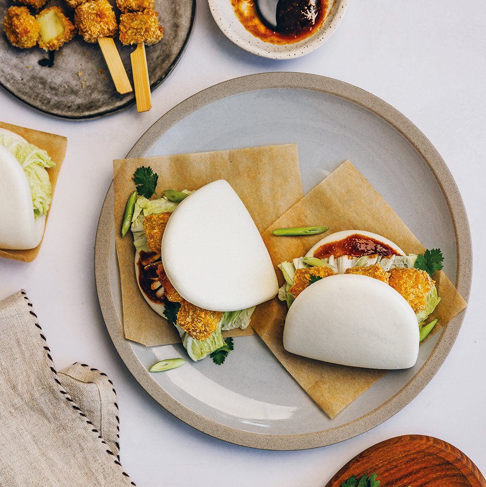 Japanese katsu sweet potato bao