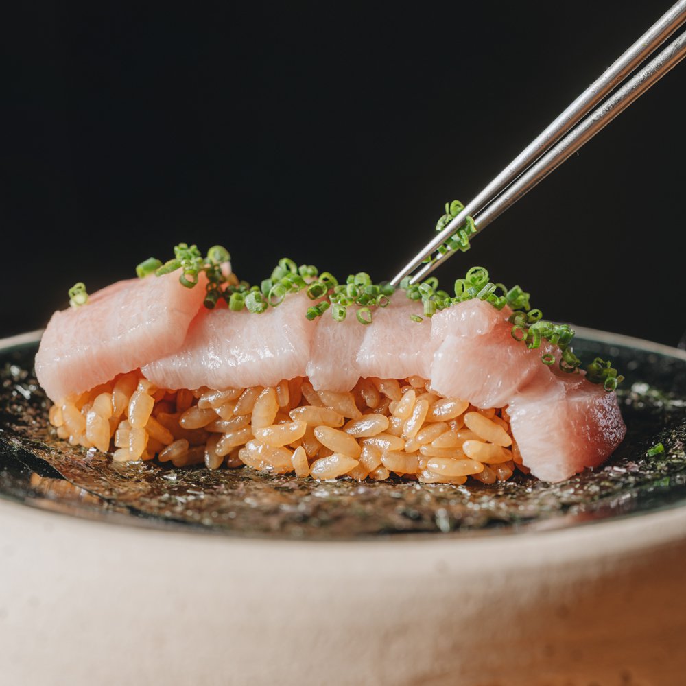 The handrolls are prepared fresh at the chef’s counter
