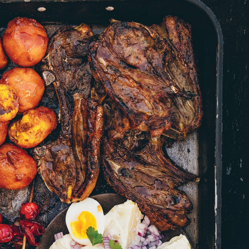 Karoo-style lamb chops