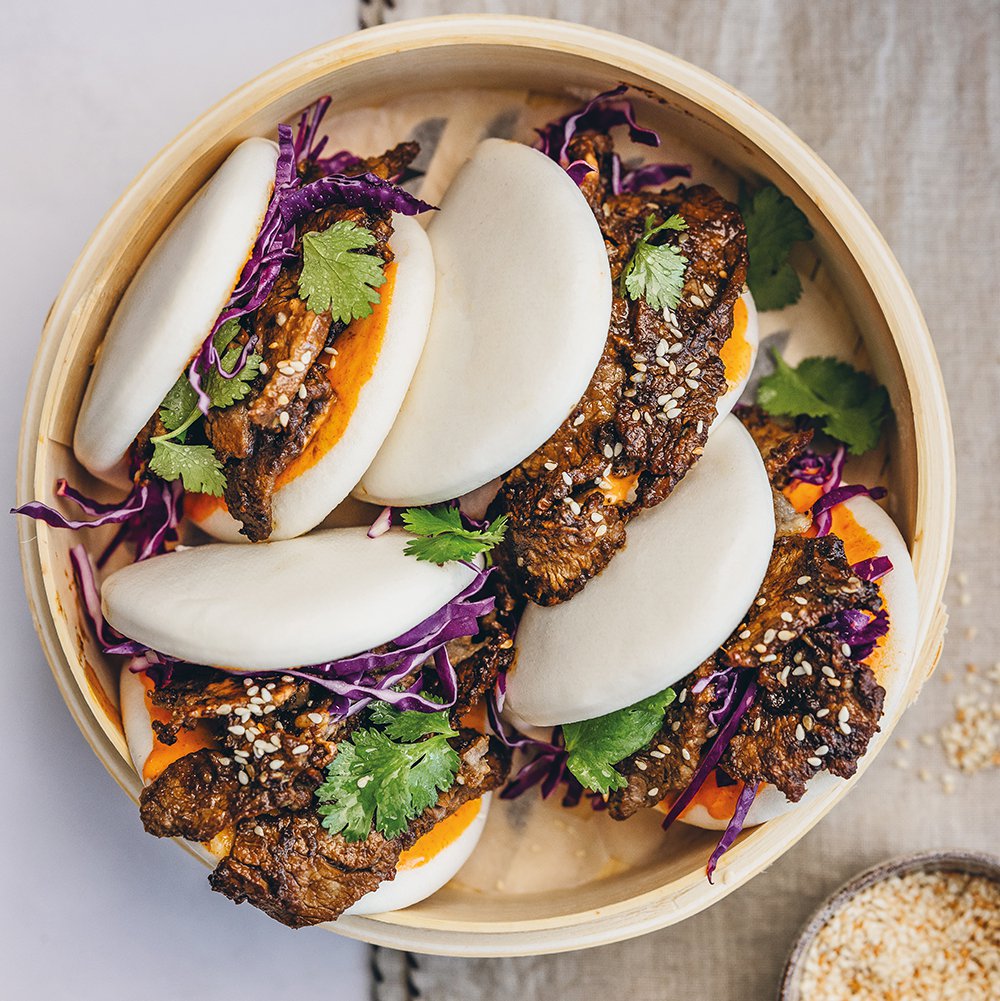 Korean bulgogi beef bao