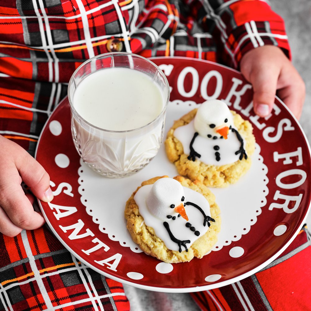 Melting snowmen cookies
