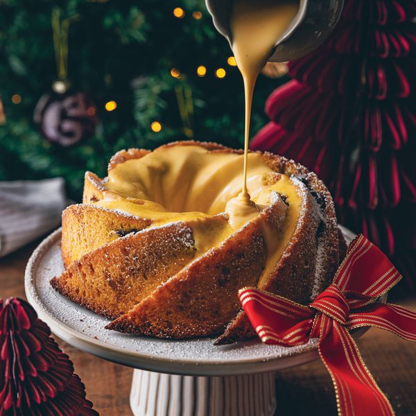 Mince pie custard bundt