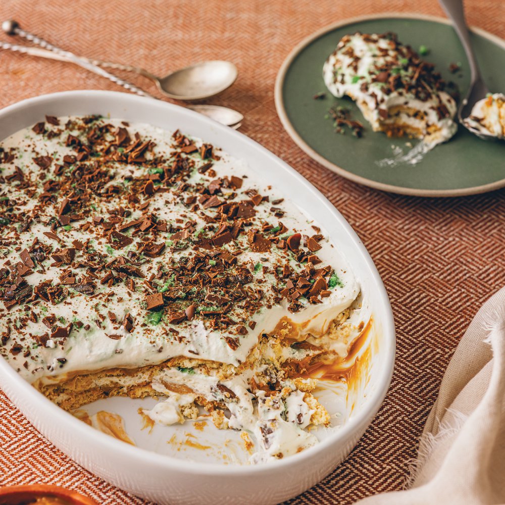 Peppermint crisp tart