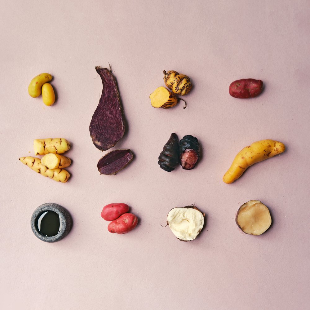 Vibrant Andean tubers at Kjolle