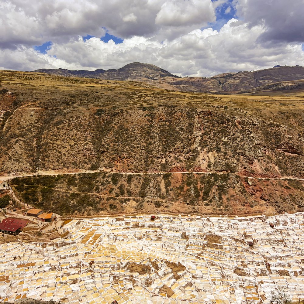 The Maras salt pans are not far from Cusco – take home bags of pretty pink salt