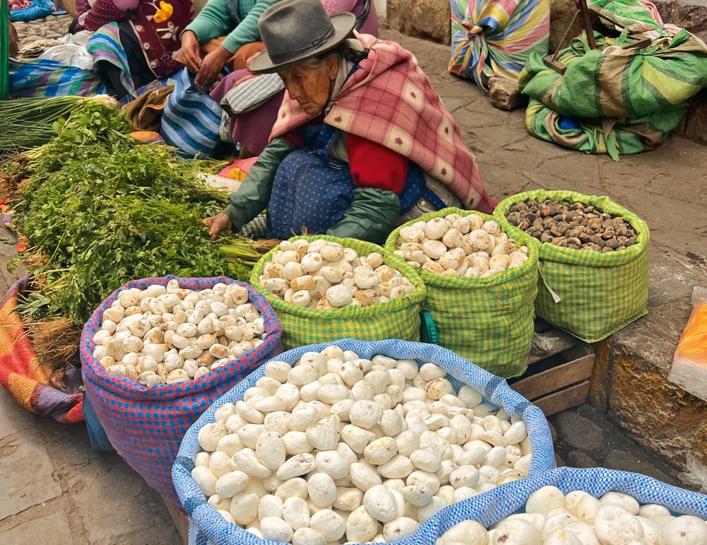 Moraya – white dehydrated potatoes, prized for soups and longevity