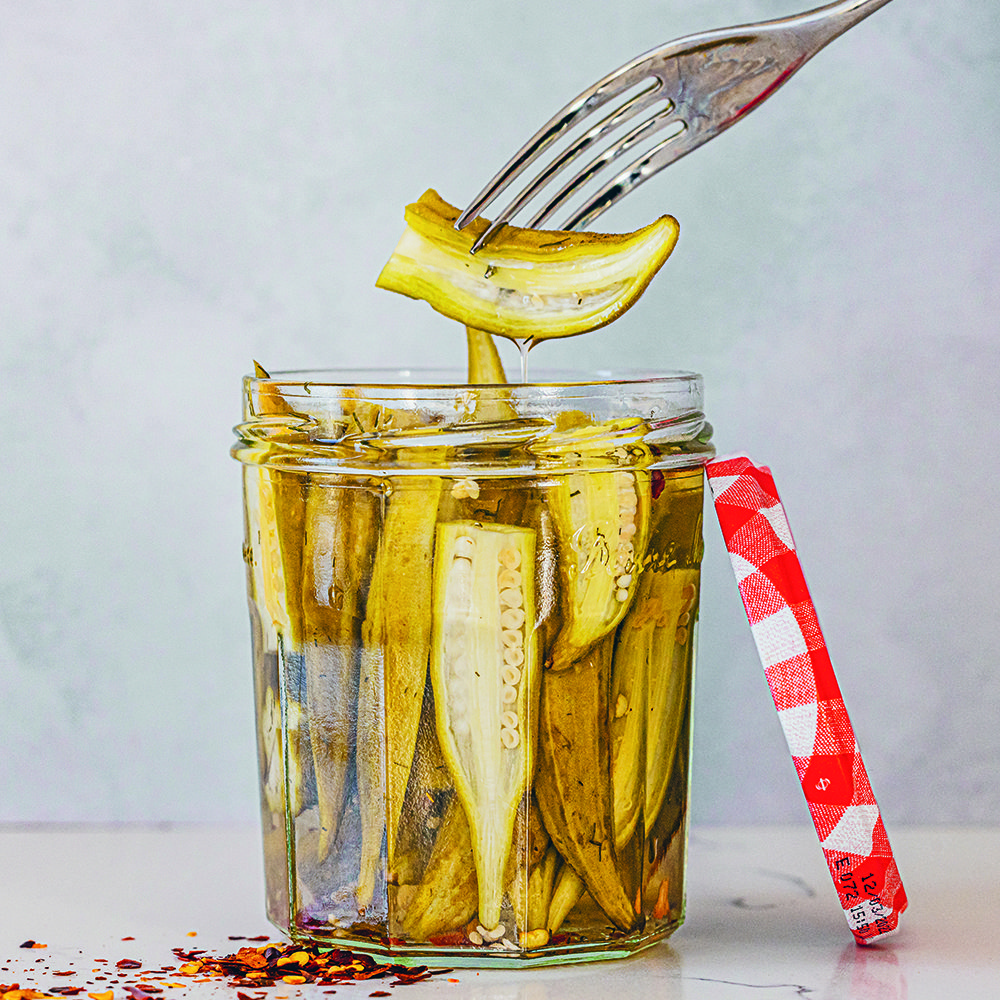 Pickled okra