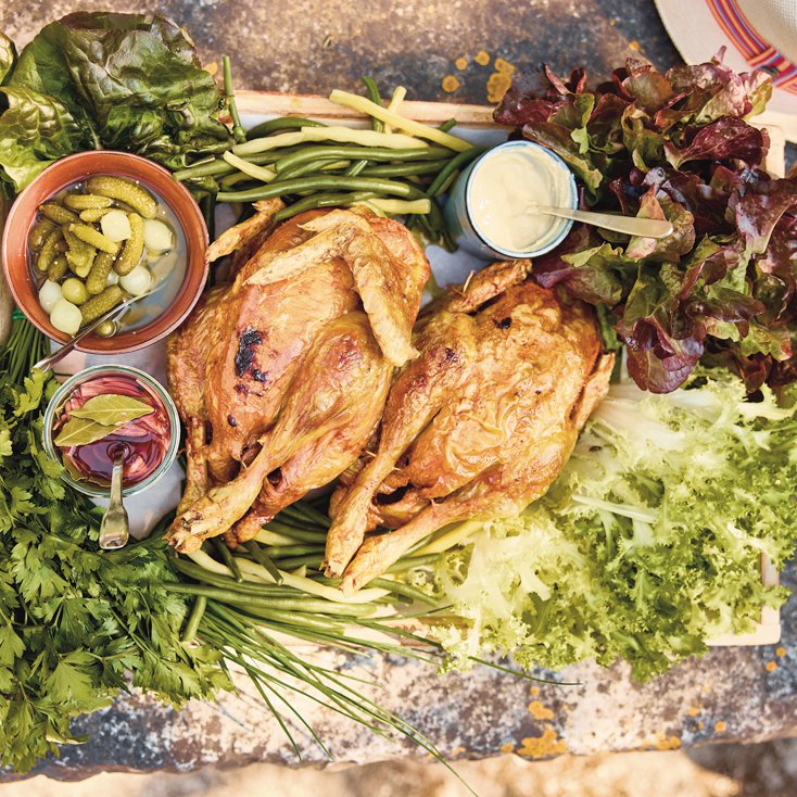 Poulet rôti platter