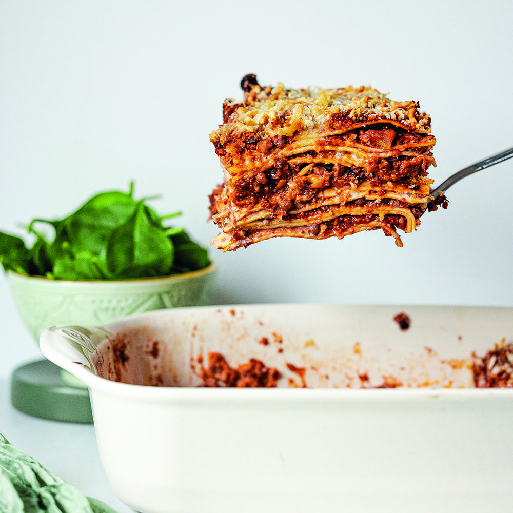 Quick lentil lasagne