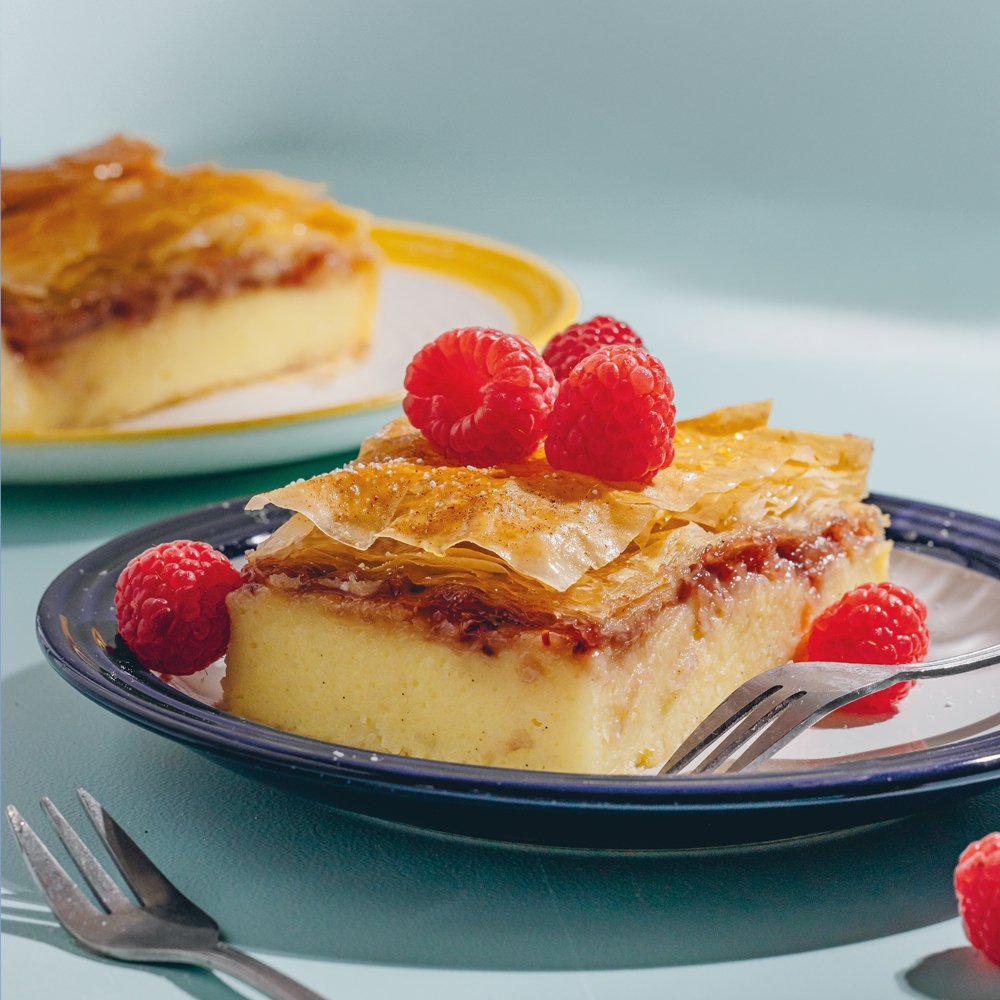 Raspberry galaktoboureko