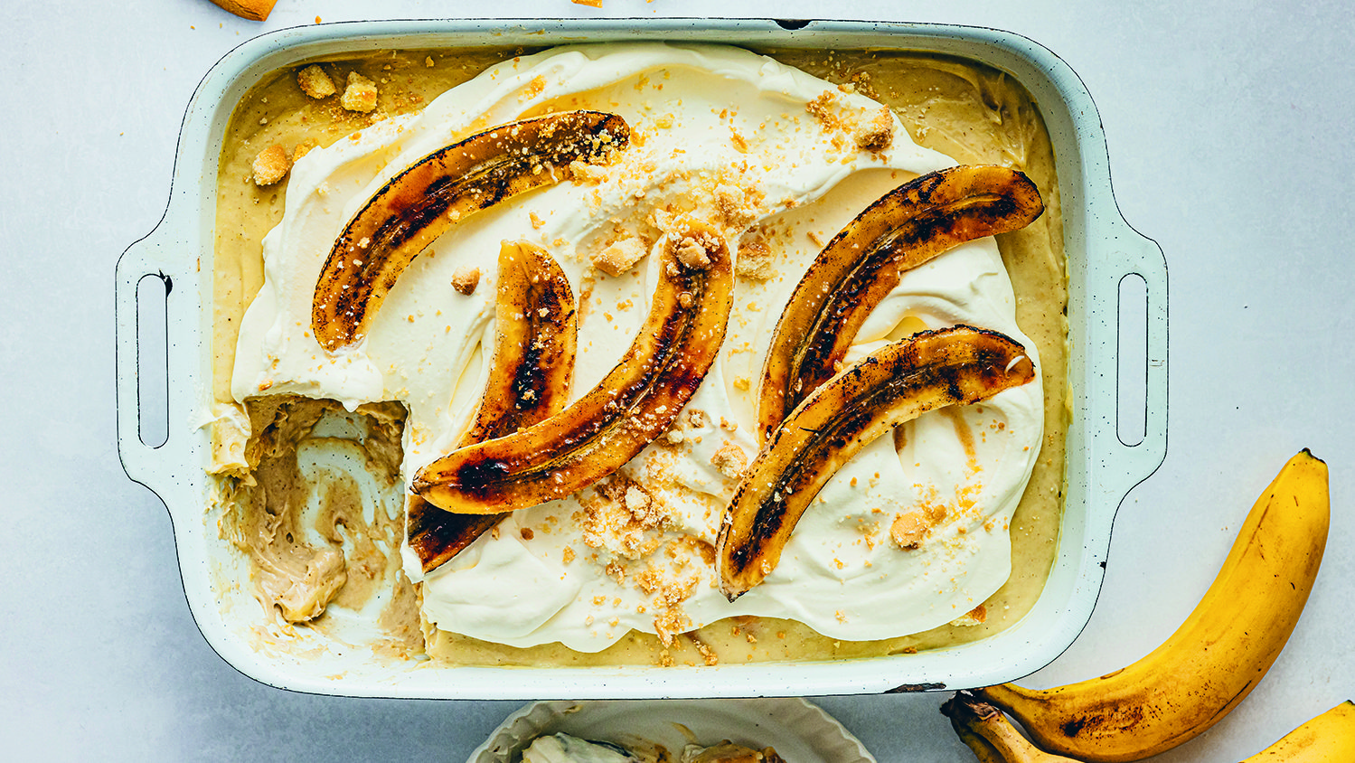 بودينغ الموز المشوي