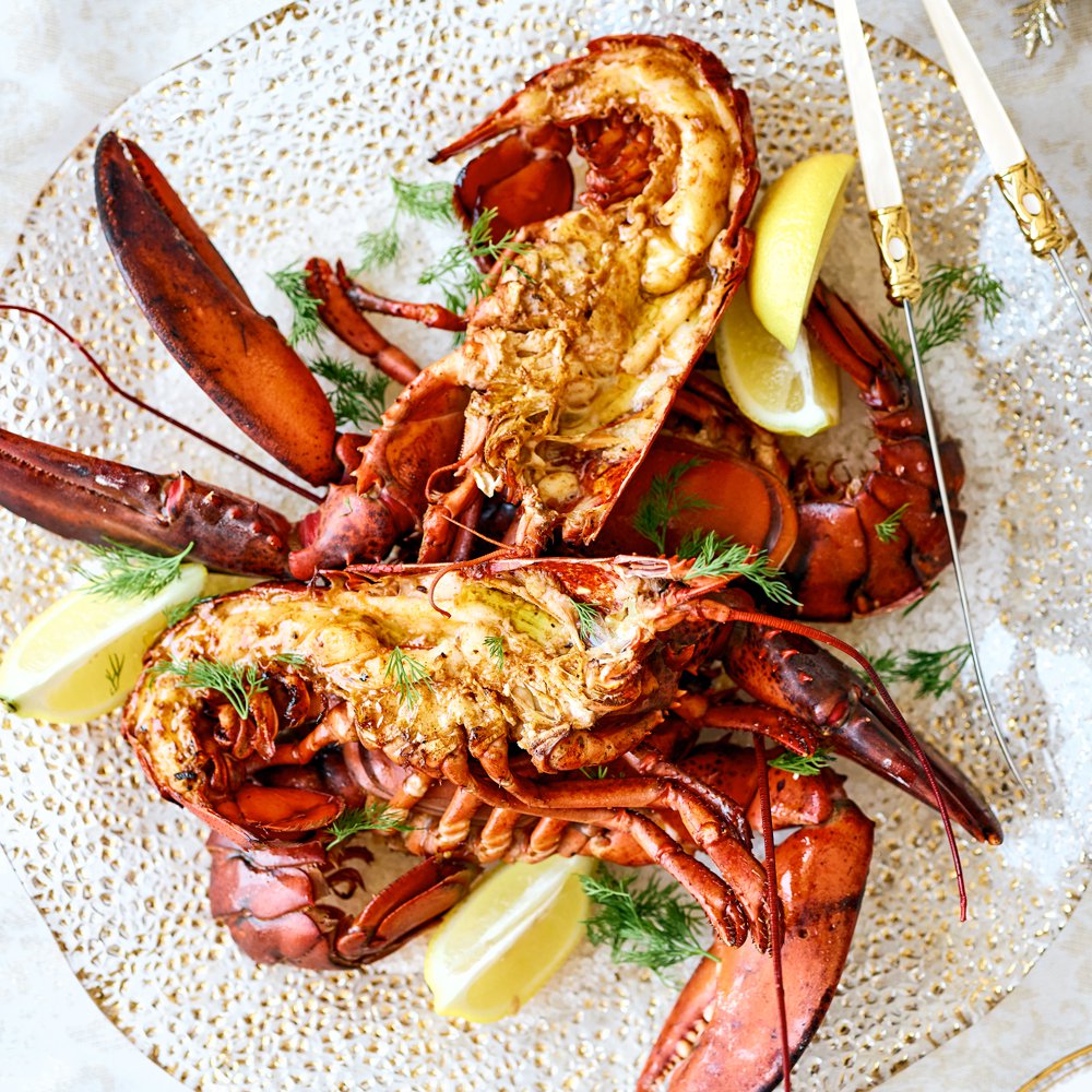 Smoked paprika and lemon butter grilled lobster