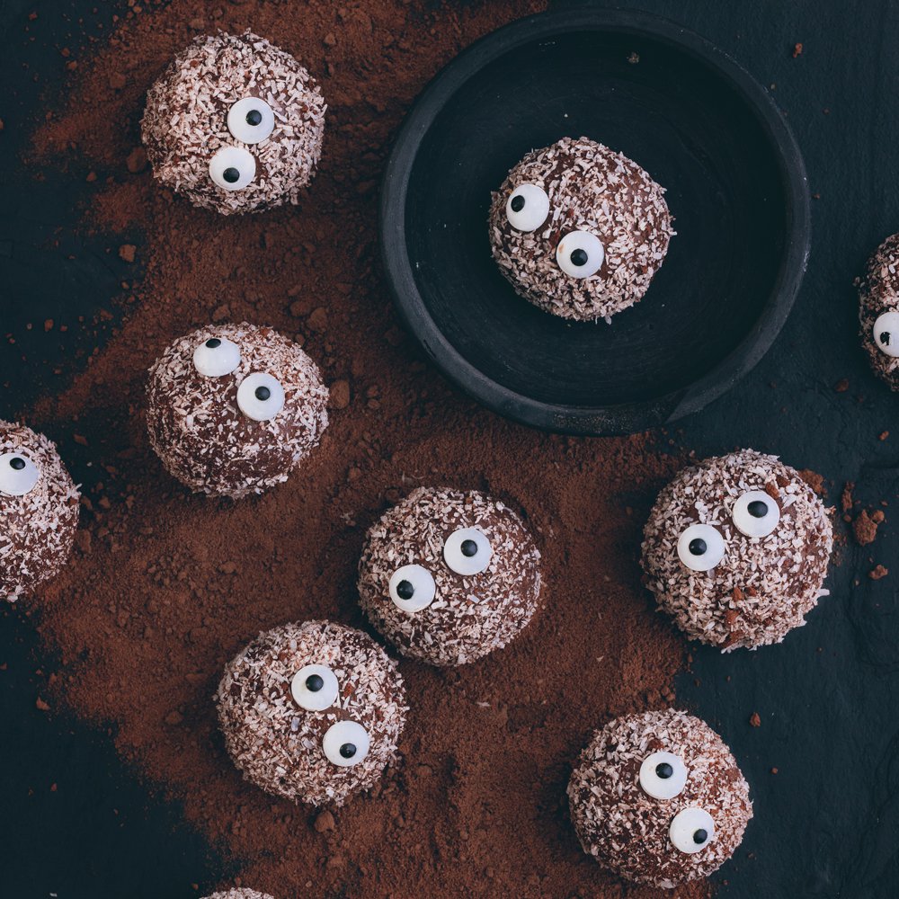 Spooky milo fudge balls