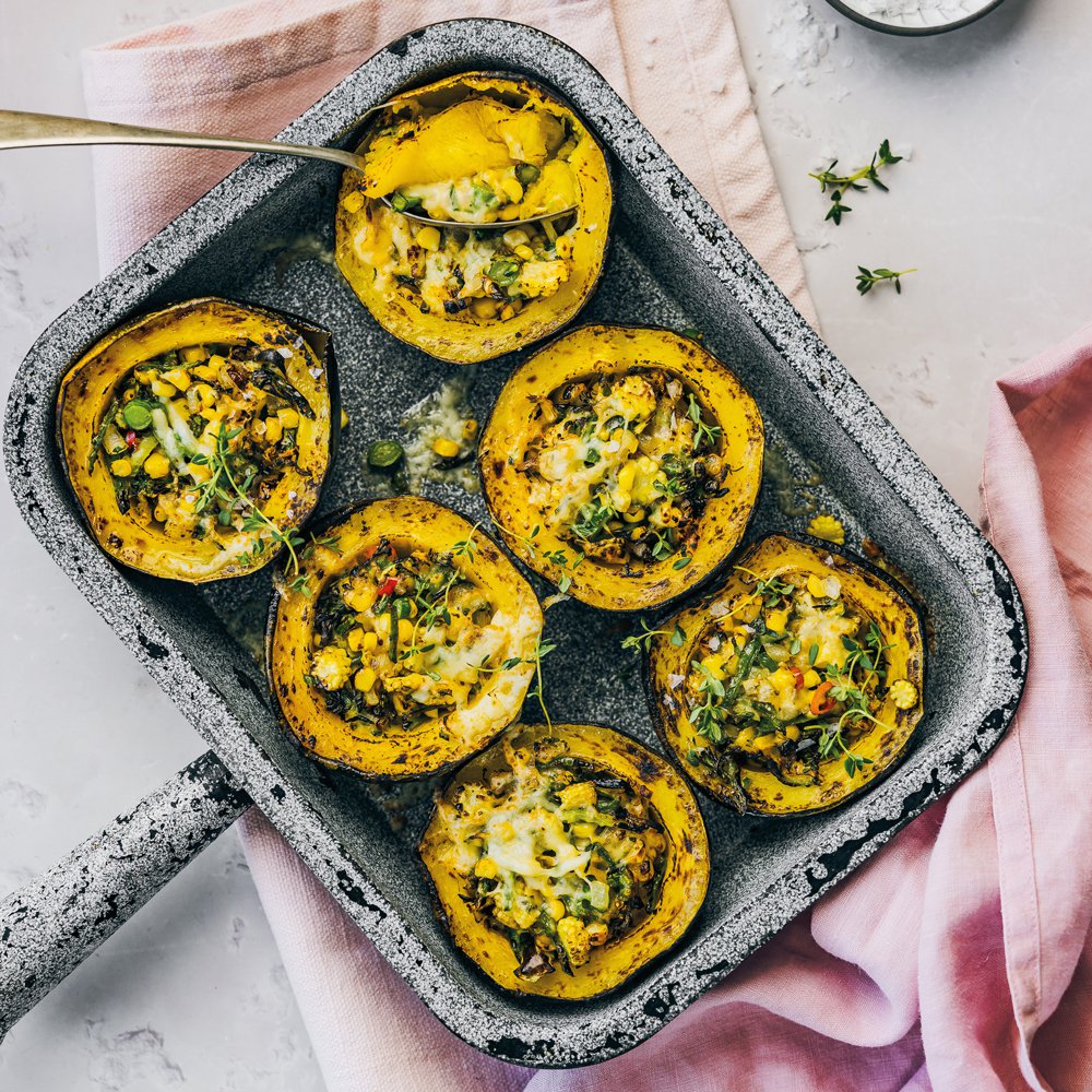 Stir-fry stuffed gem squash