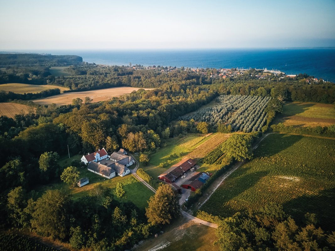 Bjergeskovgård is set just  500 metres from the sea