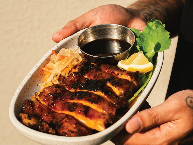 Chicken inasal │ The interiors at Kooya feature a nod to Filipino heritage