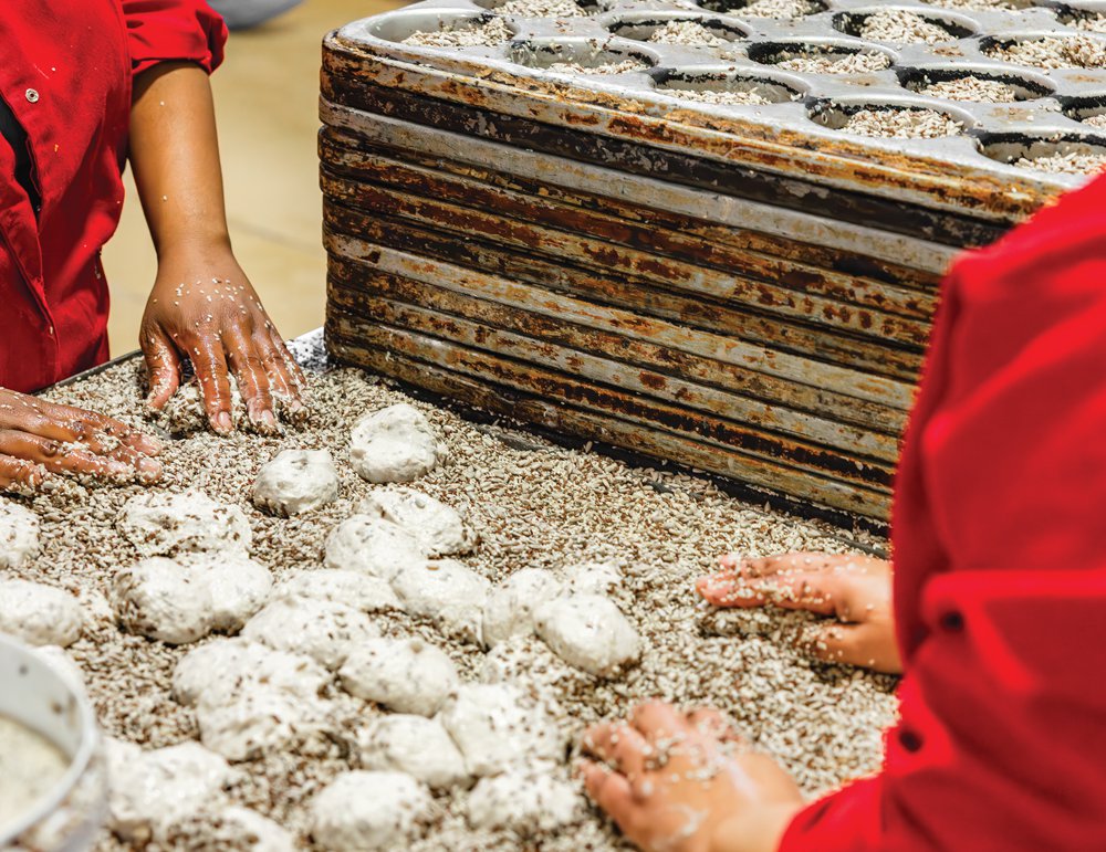 Busy bakers at Amaro Foods, where gluten-free is increasingly requested