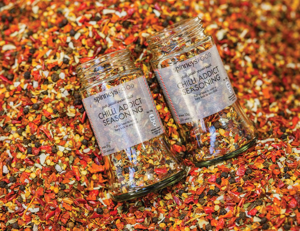 Add heat to a variety of dishes with Spinneysfood Chilli Addict Seasoning
