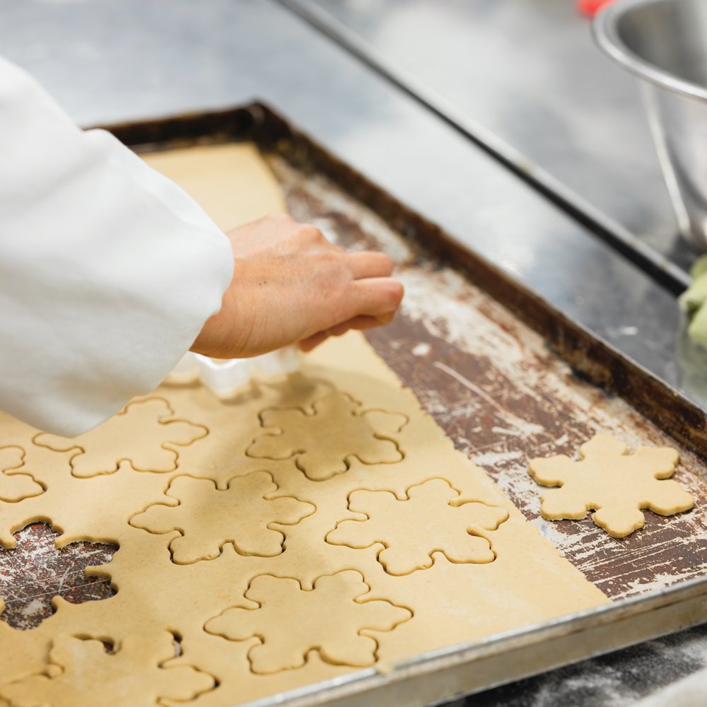 Each cookie is hand made