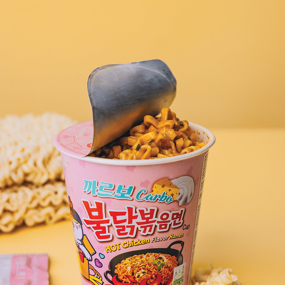 Tiktok spicy buldak carbonara noodles