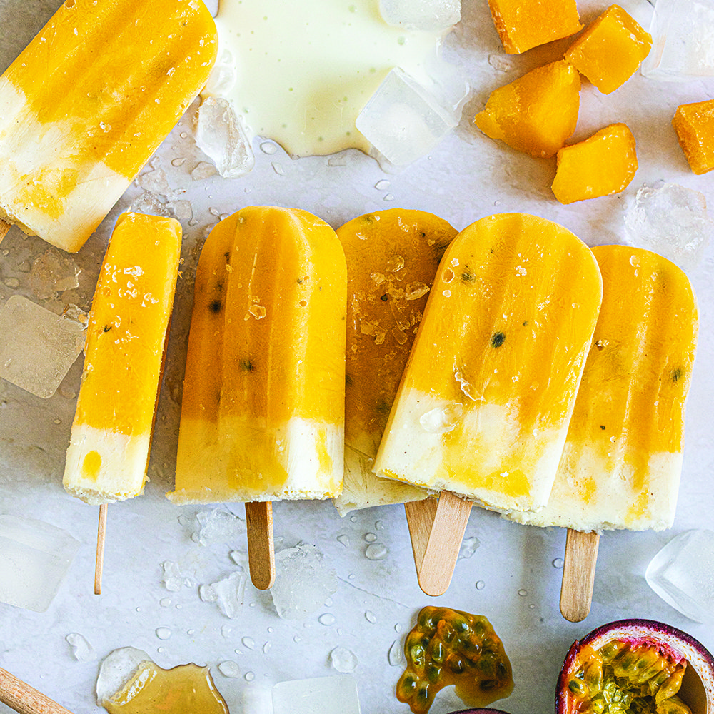 Tropical Biotiful kefir popsicles