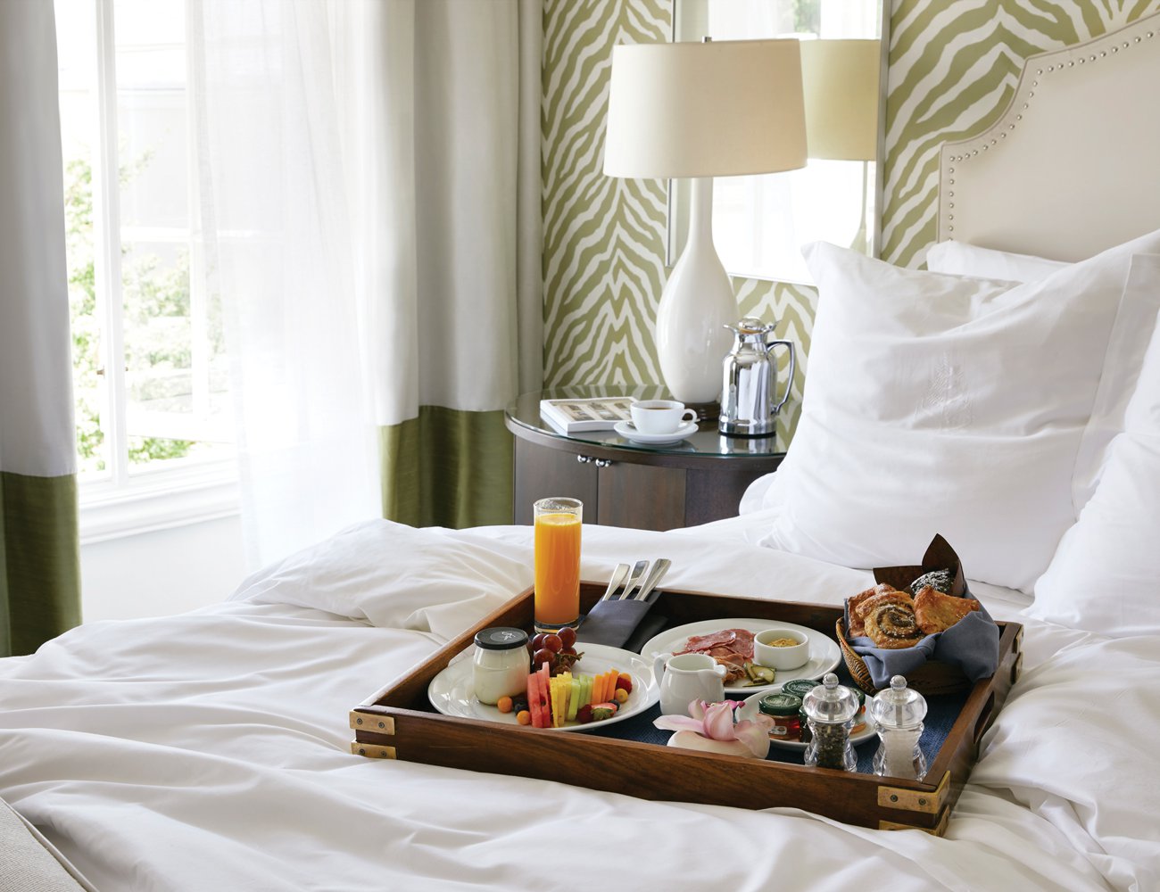 Start the day with an indulgent breakfast in bed