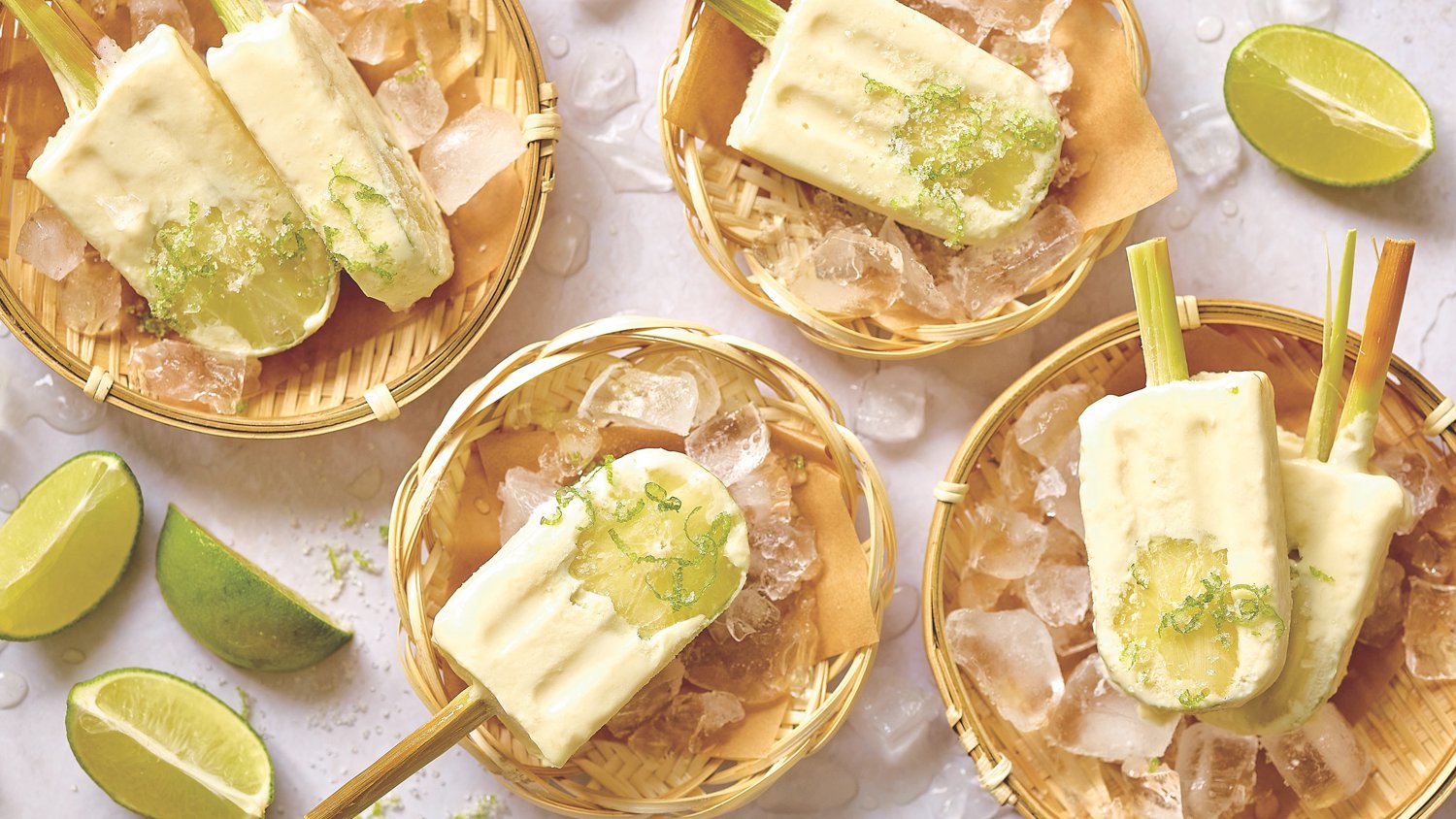 Zesty durian ice cream popsicles