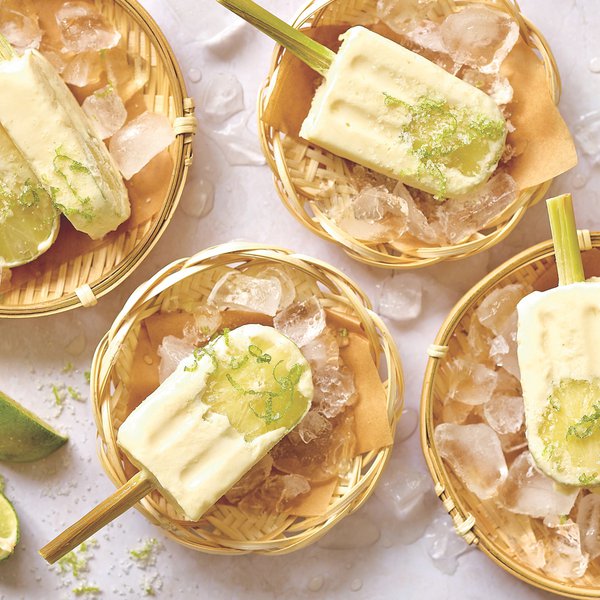 Zesty durian ice cream popsicles