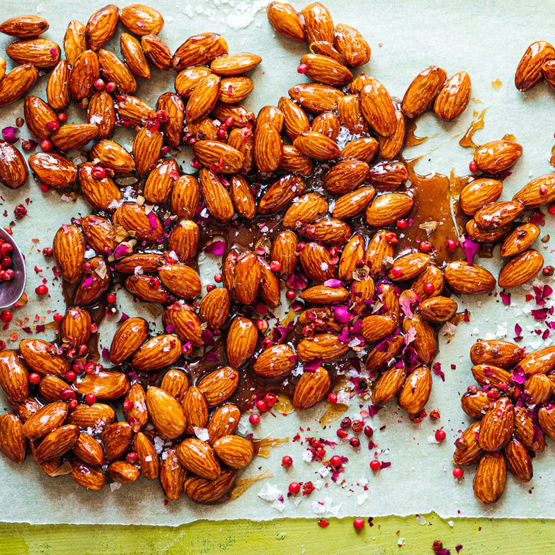 Spiced rose and honey toasted nuts