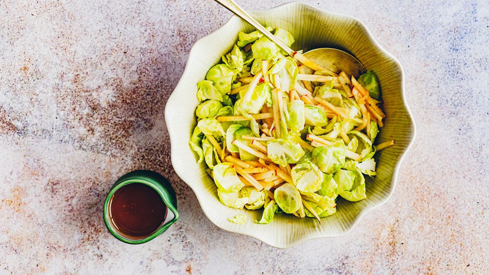 Brussels sprouts and apple slaw