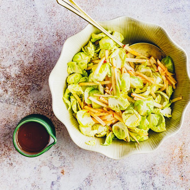 Brussels sprouts and apple slaw