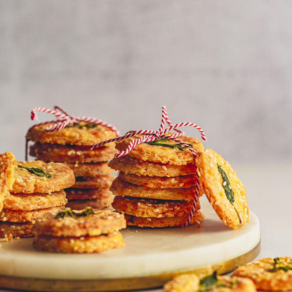 Pecorino and sesame shortbreads