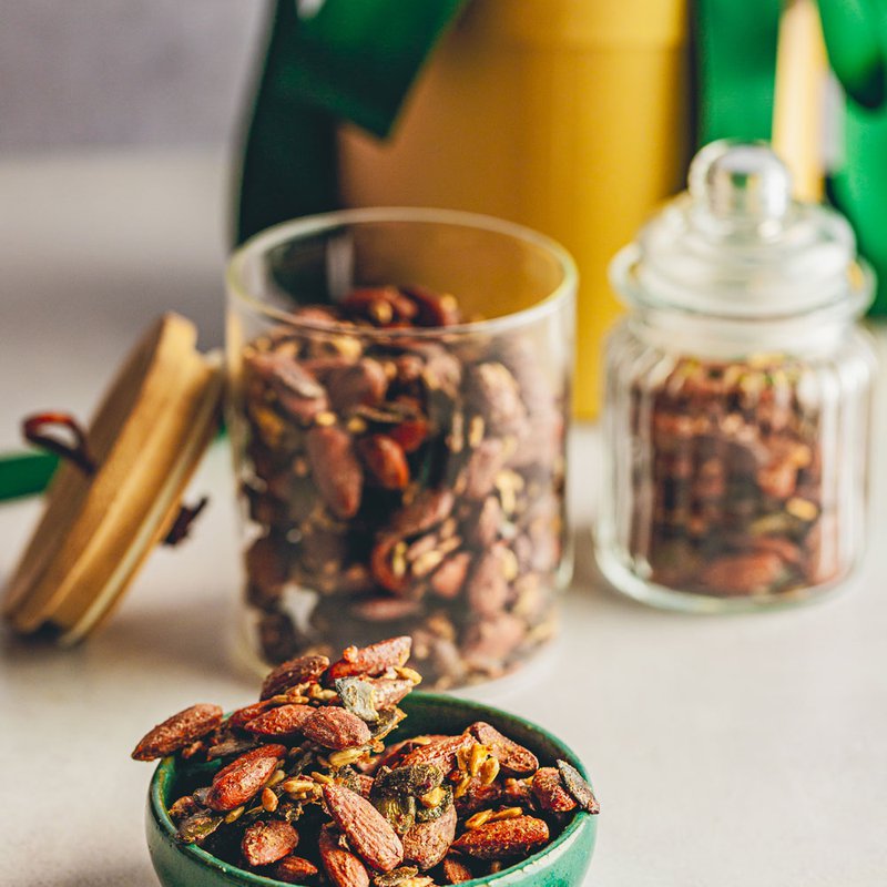 Smoky maple and rosemary almonds