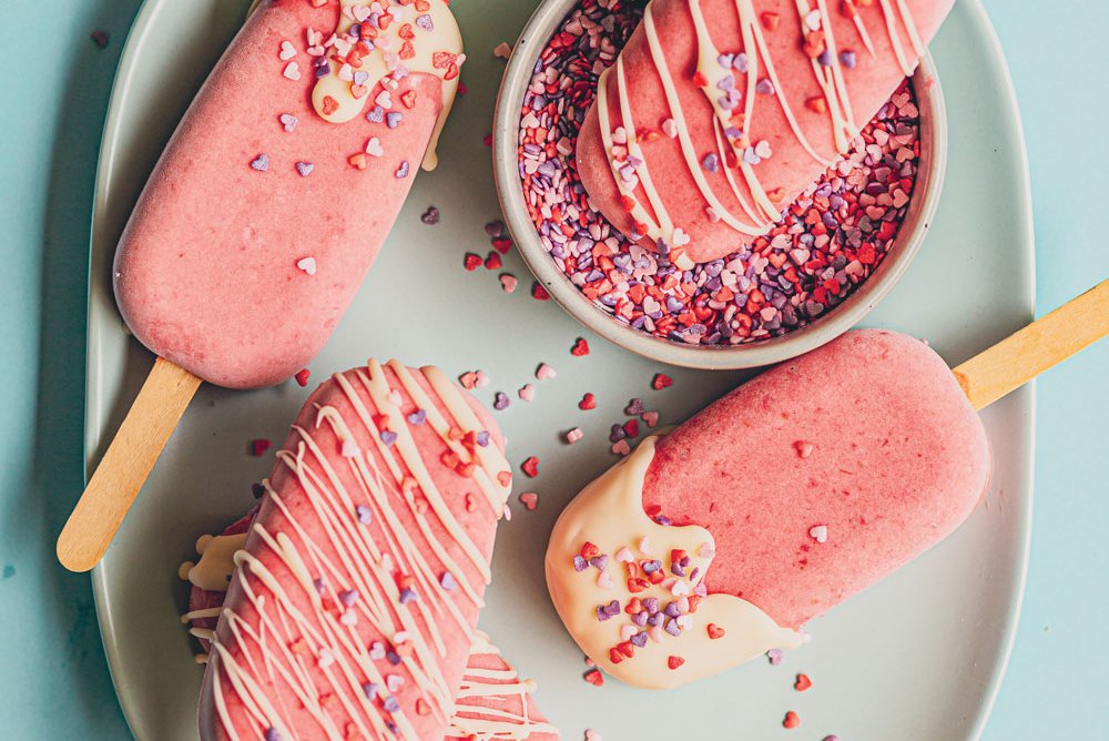 Strawberry milk popsicles with sprinkles recipe Spinneys UAE