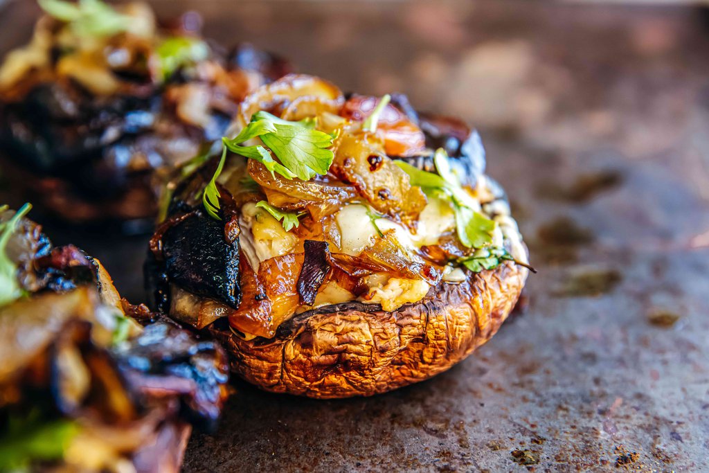 Smoked chicken portobello mushrooms recipe