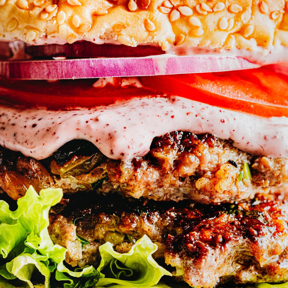 Sumac-walnut smash burgers