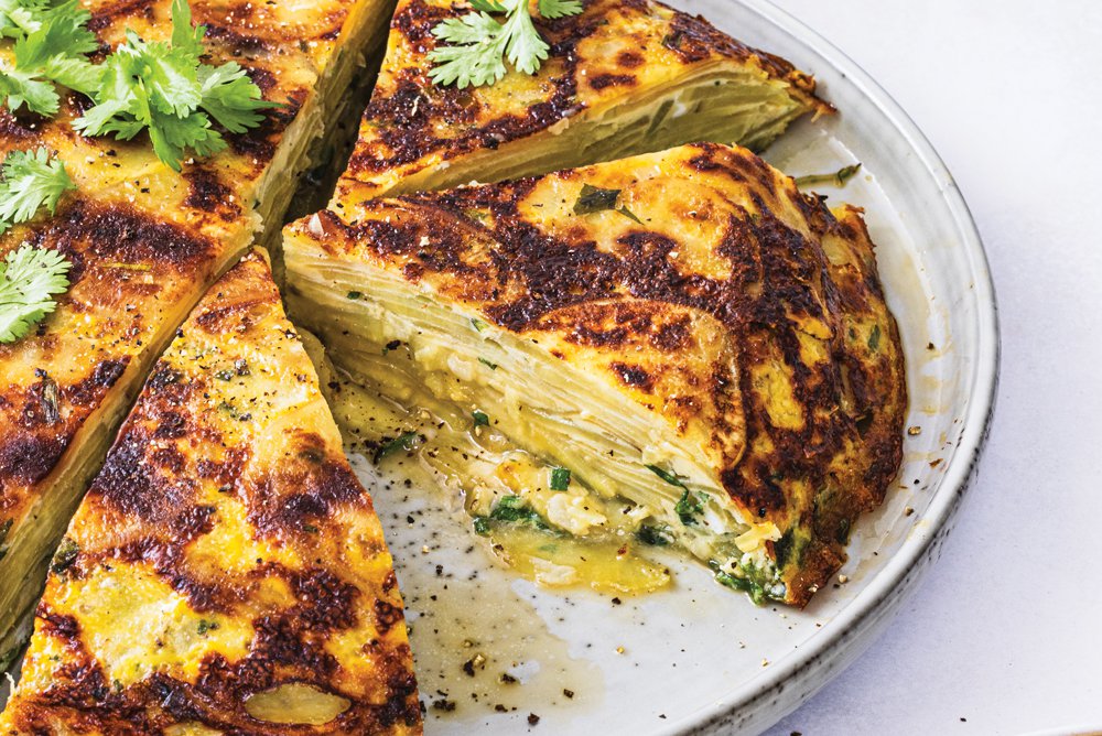 Herby parmesan sweet potato Spanish tortilla recipe - Spinneys UAE