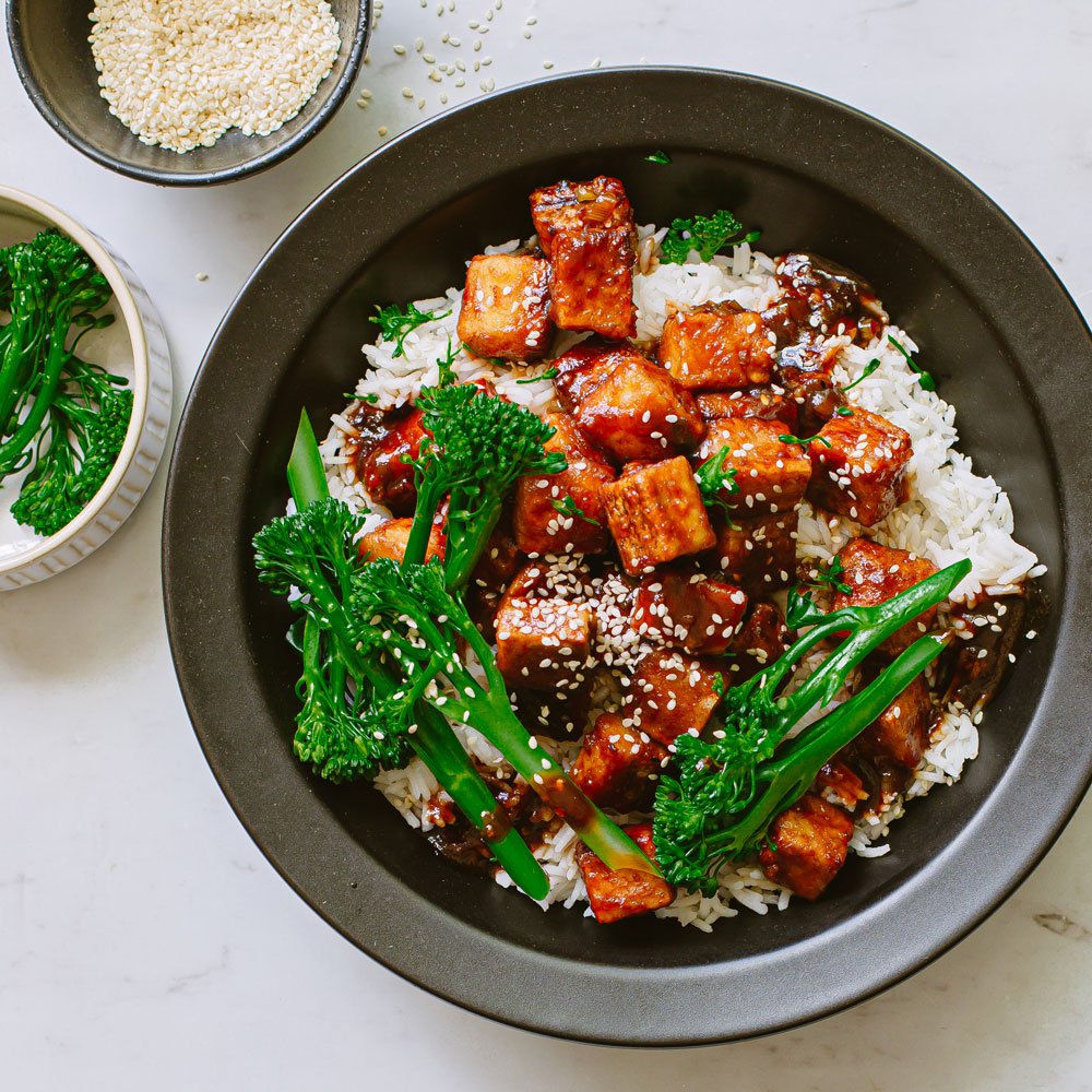 Sweet and crunchy tofu
