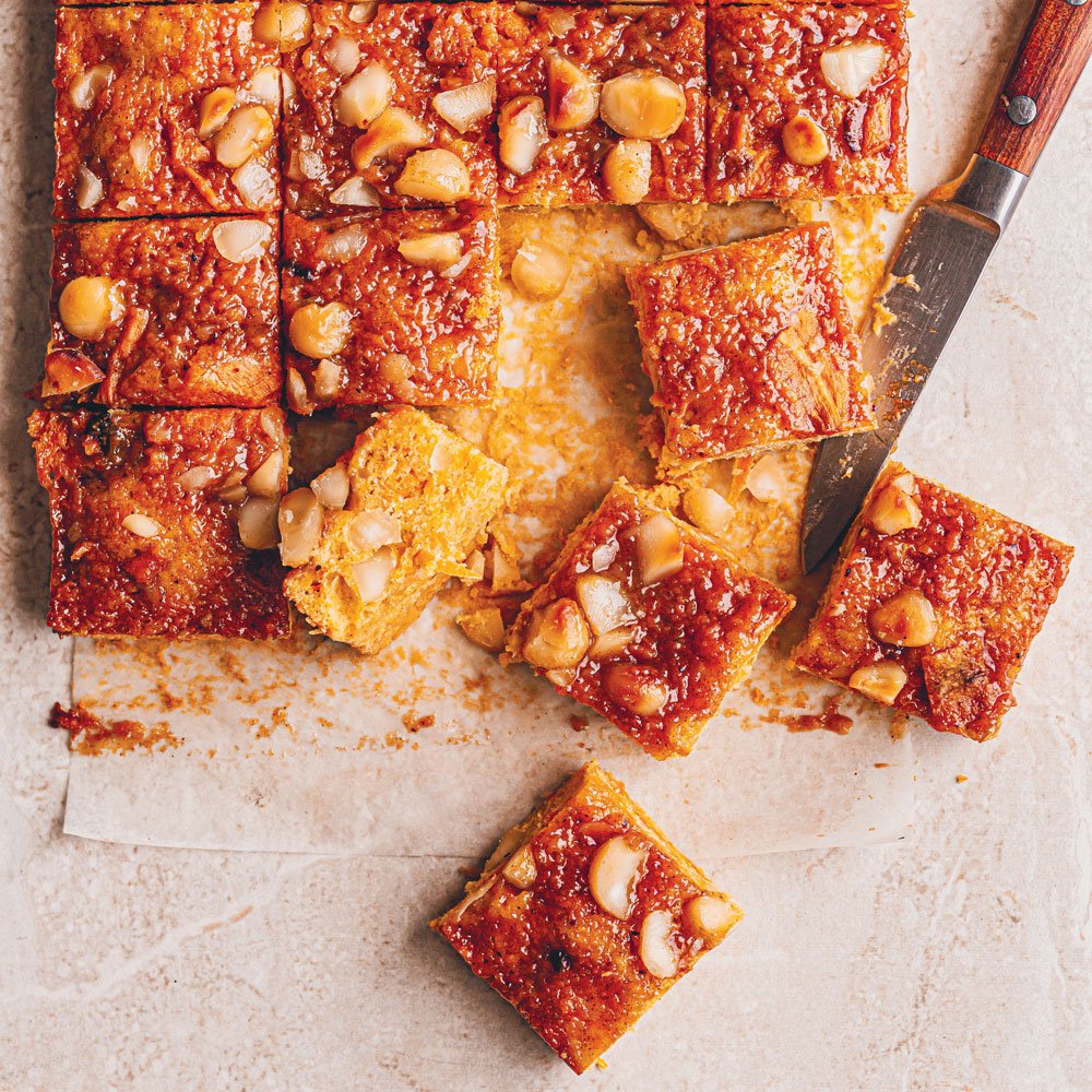 Sweet potato, pumpkin and carrot blondies